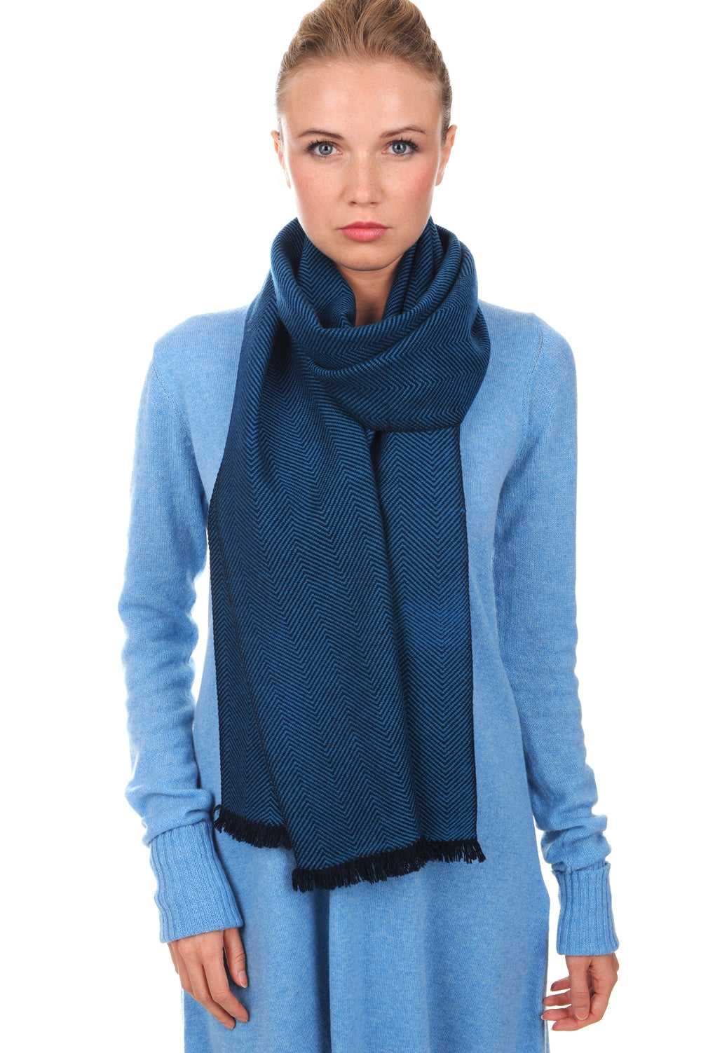 Orage in cashmere misto - blu - Mahogany