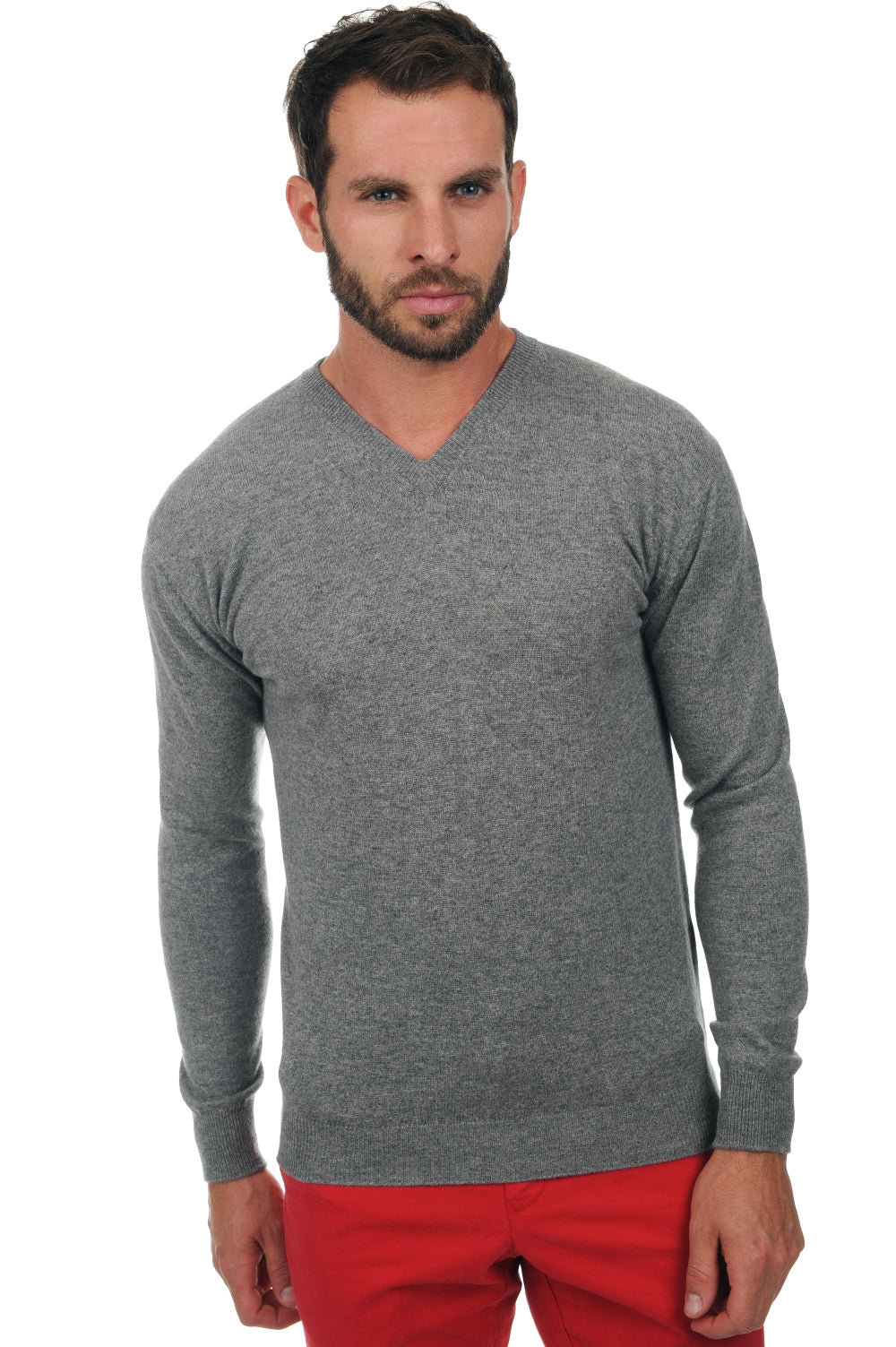 Maddox in cashmere uomo - grigio chiné - Mahogany