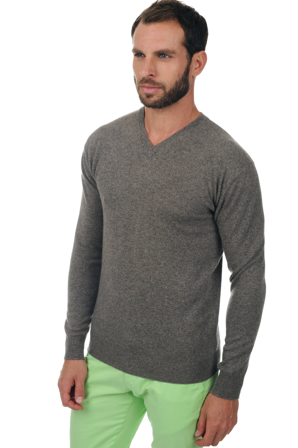 Maddox in cashmere uomo - marmotta chiné - Mahogany