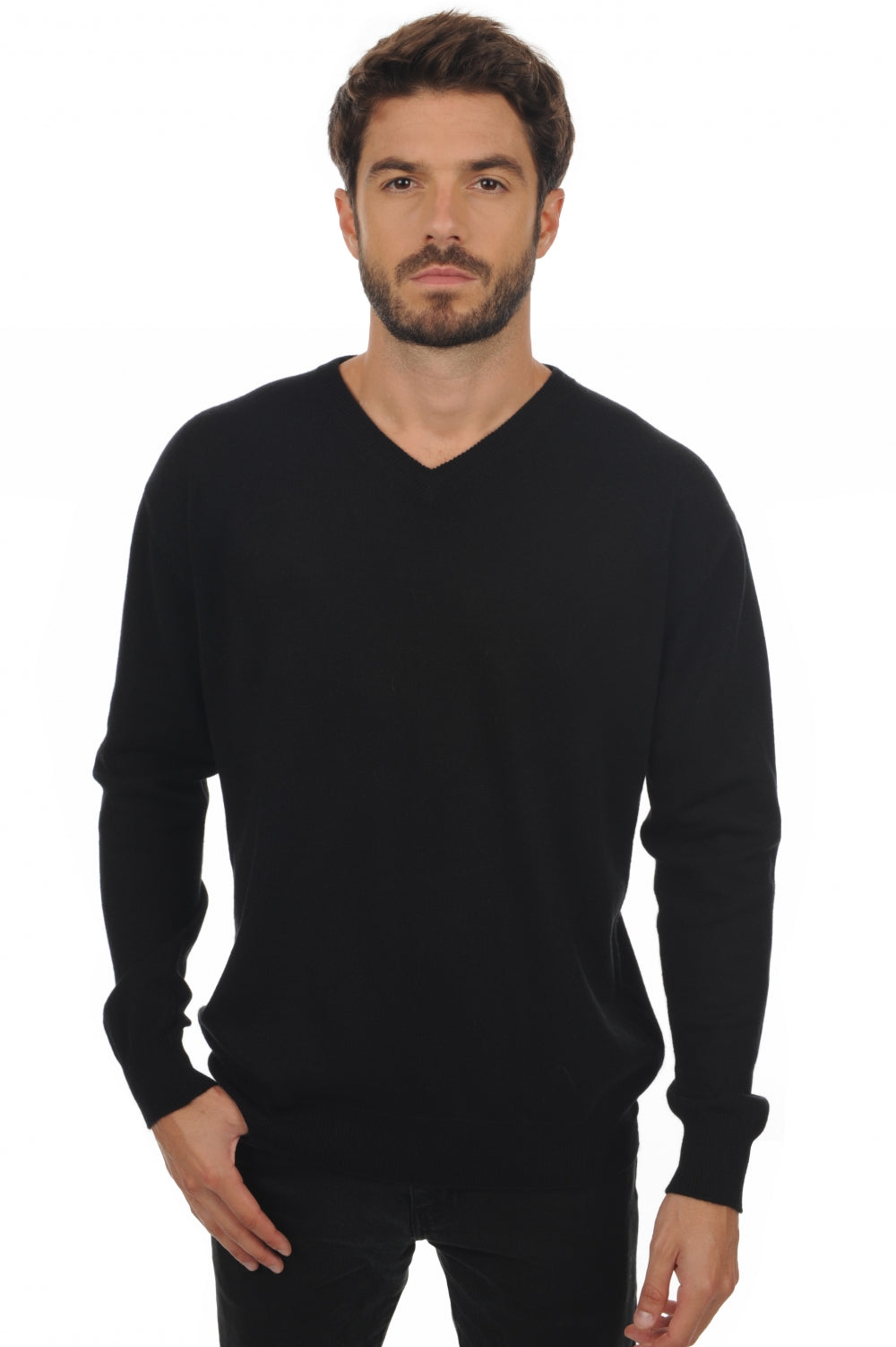 Maddox in cashmere uomo - nero - Mahogany