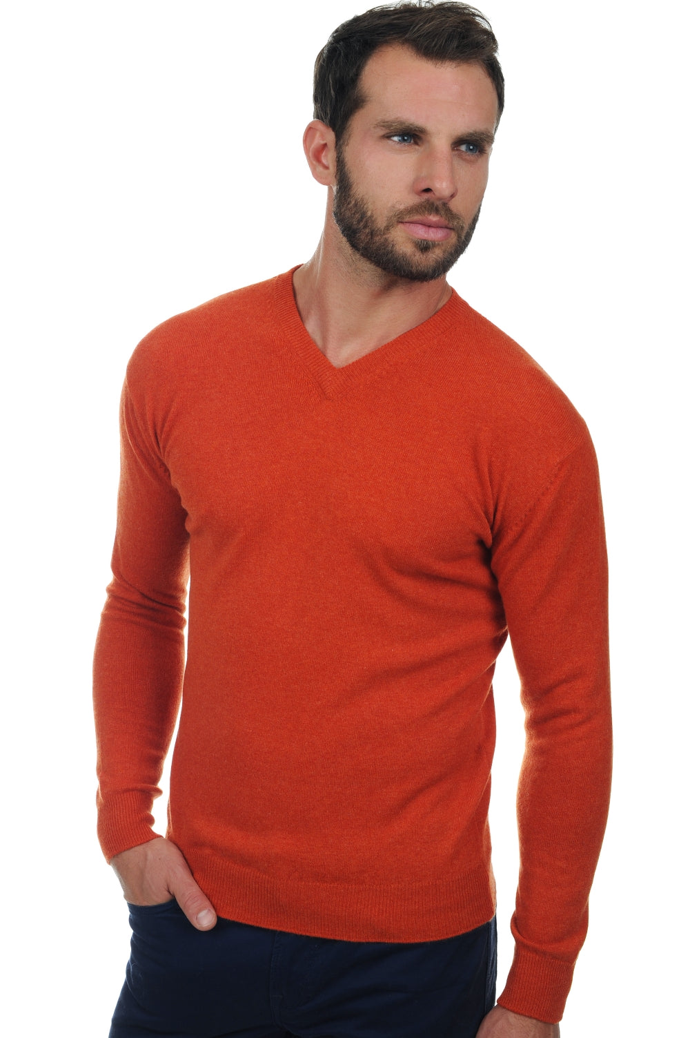 Maddox in cashmere uomo - paprika - Mahogany