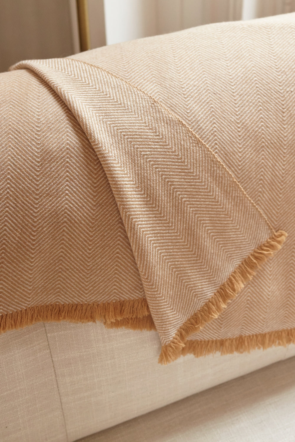 Erable 130 x 190 in cashmere misto - beige - Mahogany