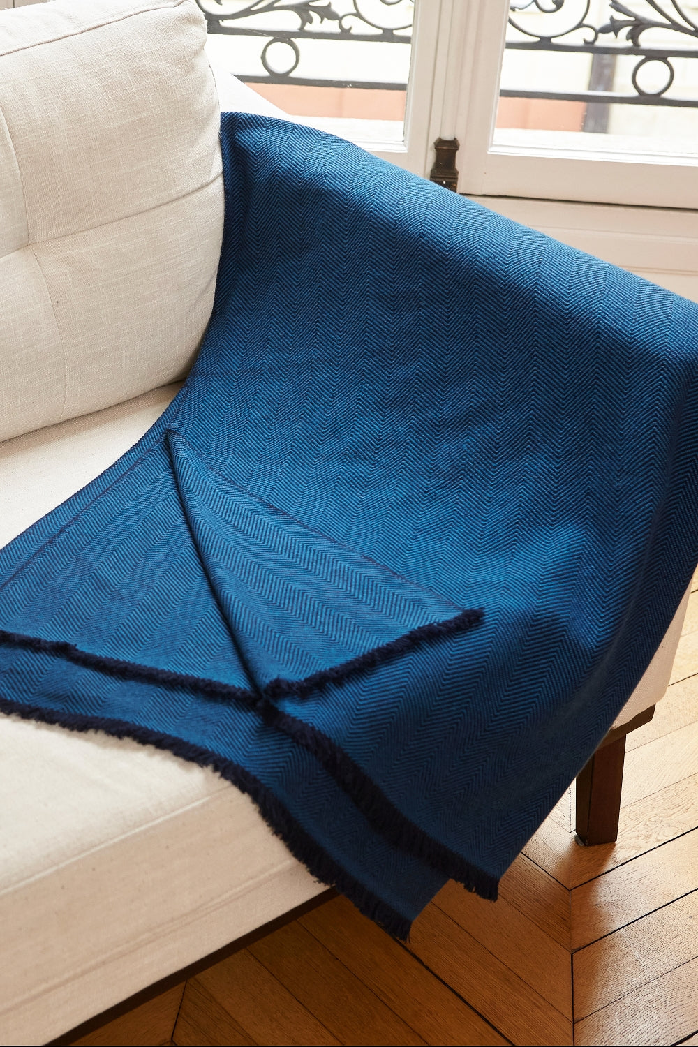 Erable 130 x 190 in cashmere misto - blu - Mahogany