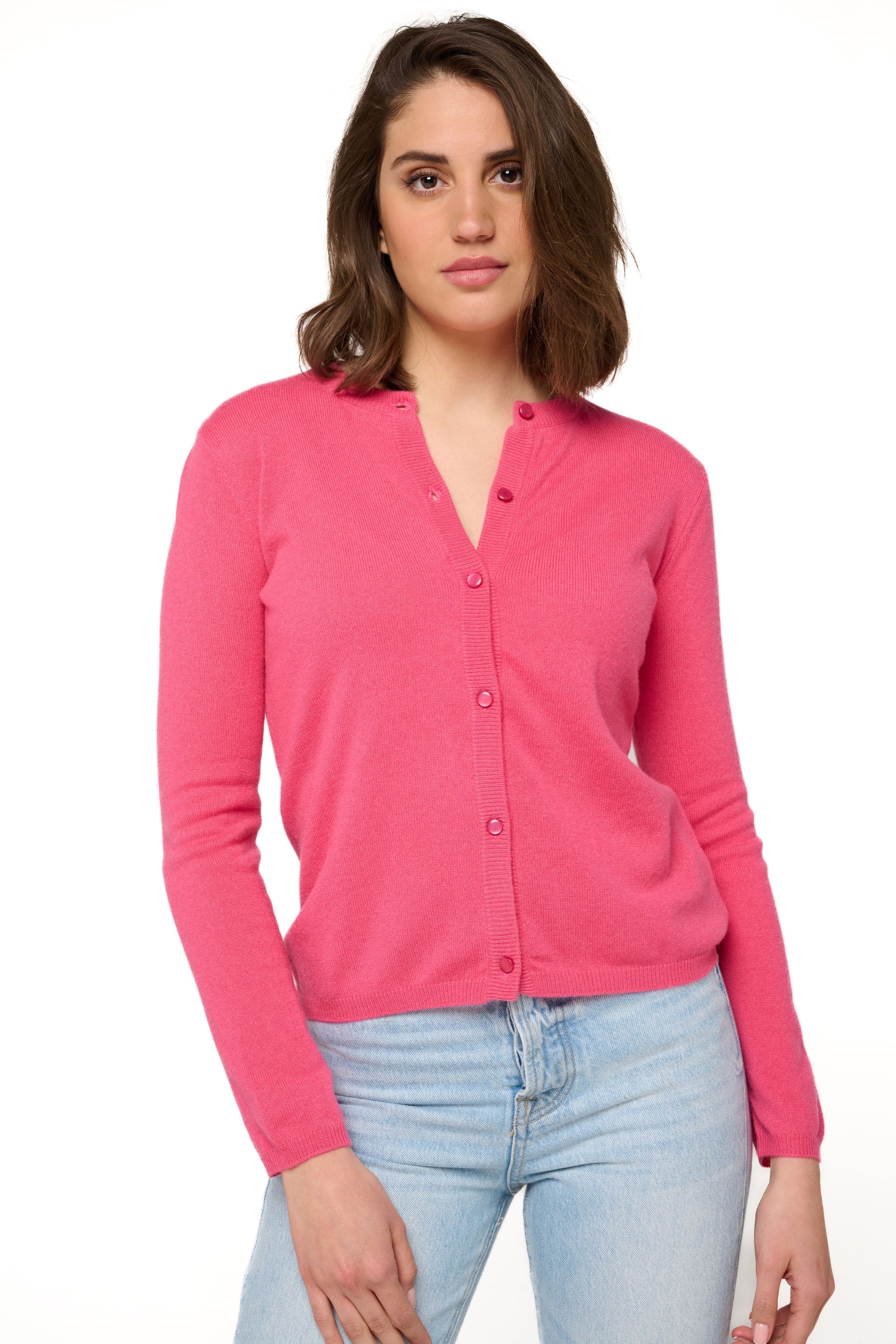 Chloe in cashmere donna - rosa shocking - Mahogany