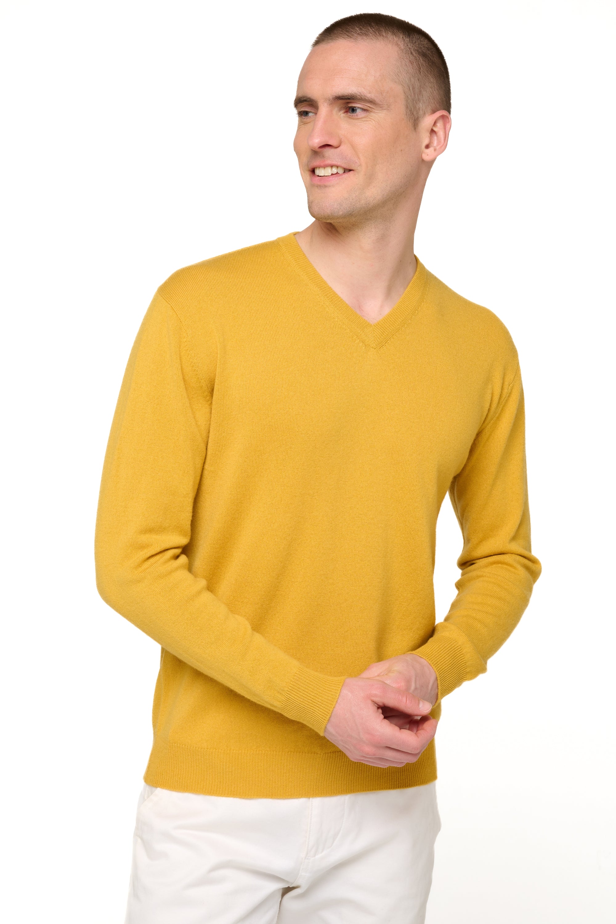 Gaspard in cashmere uomo - senape - Mahogany