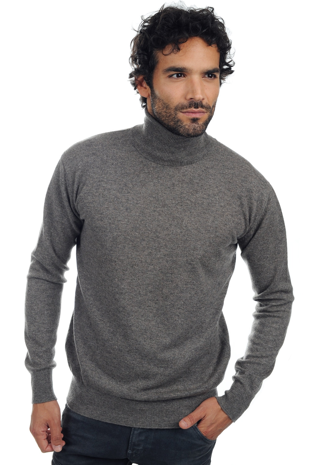 Preston in cashmere uomo - marmotta chiné - Mahogany