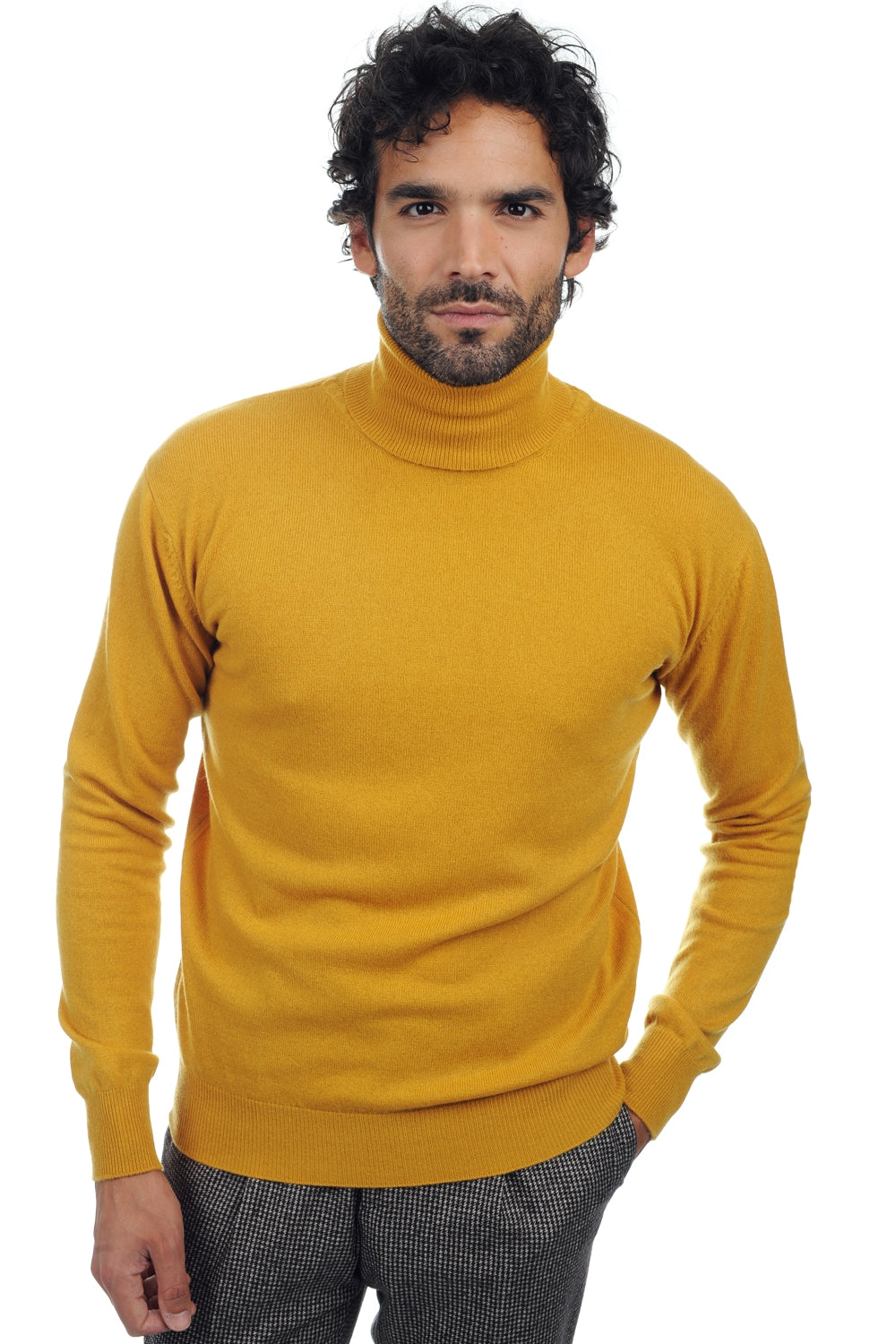 Preston in cashmere uomo - senape - Mahogany