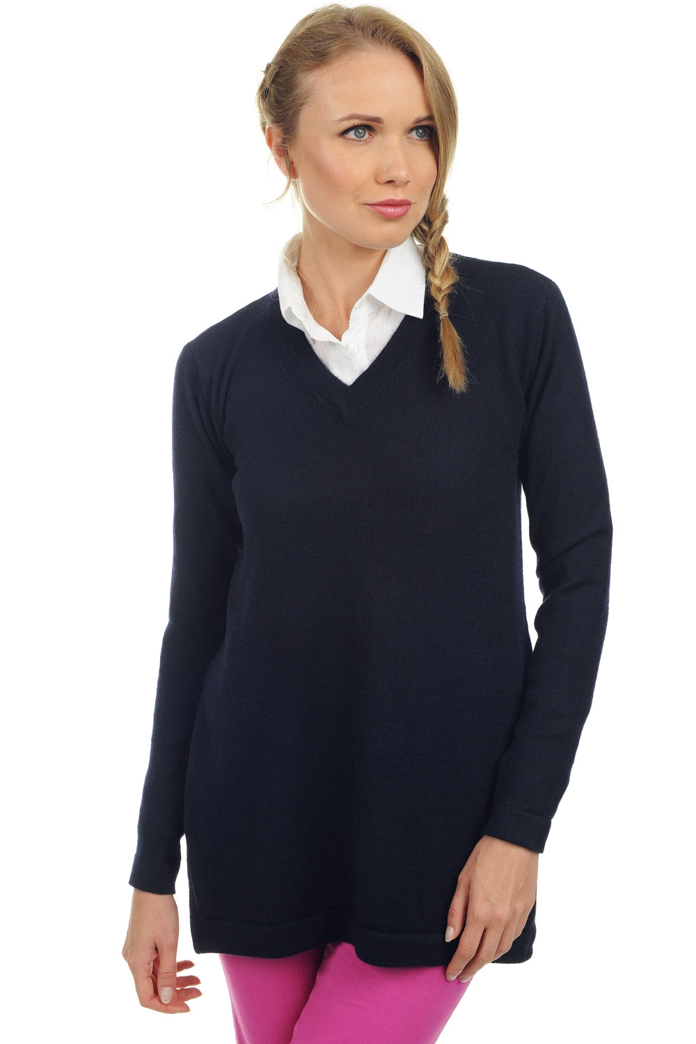 Sydney in baby alpaca donna - blu marino - Mahogany
