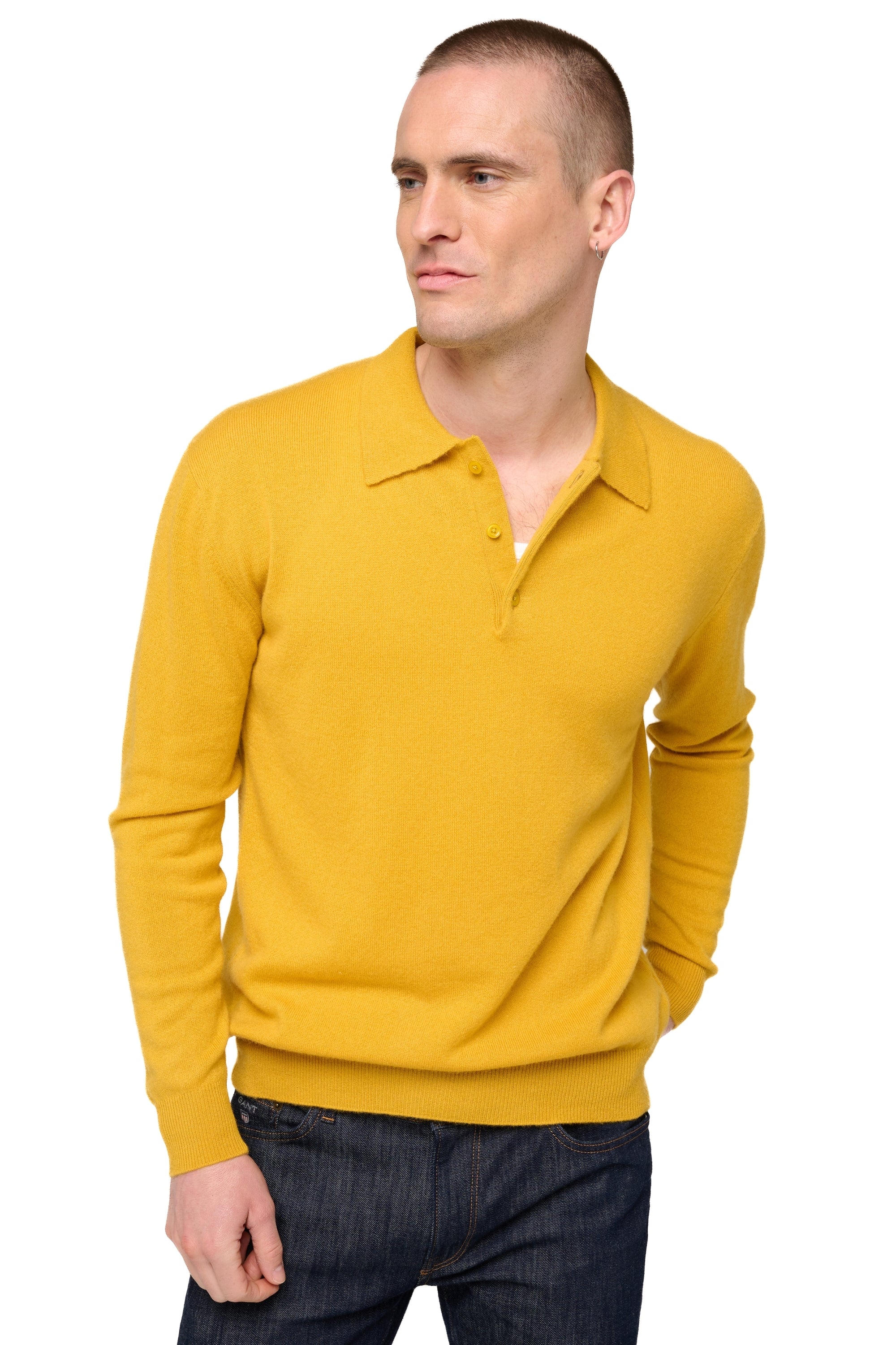 Alexandre in cashmere uomo - senape - Mahogany
