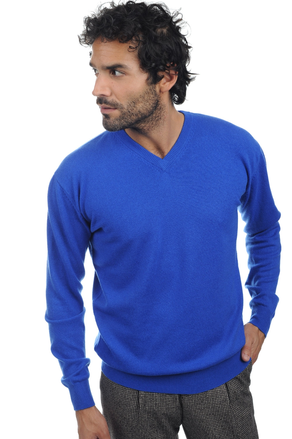 Maddox in cashmere uomo - blu lapislazzuli - Mahogany