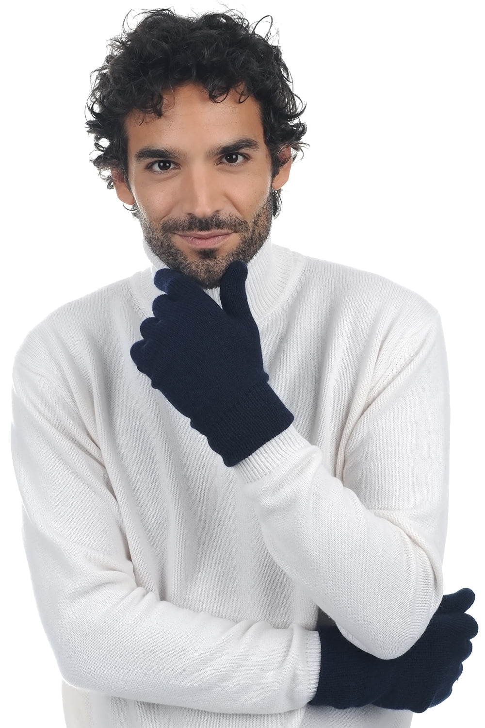 Manous in cashmere uomo - blu marino scuro - Mahogany