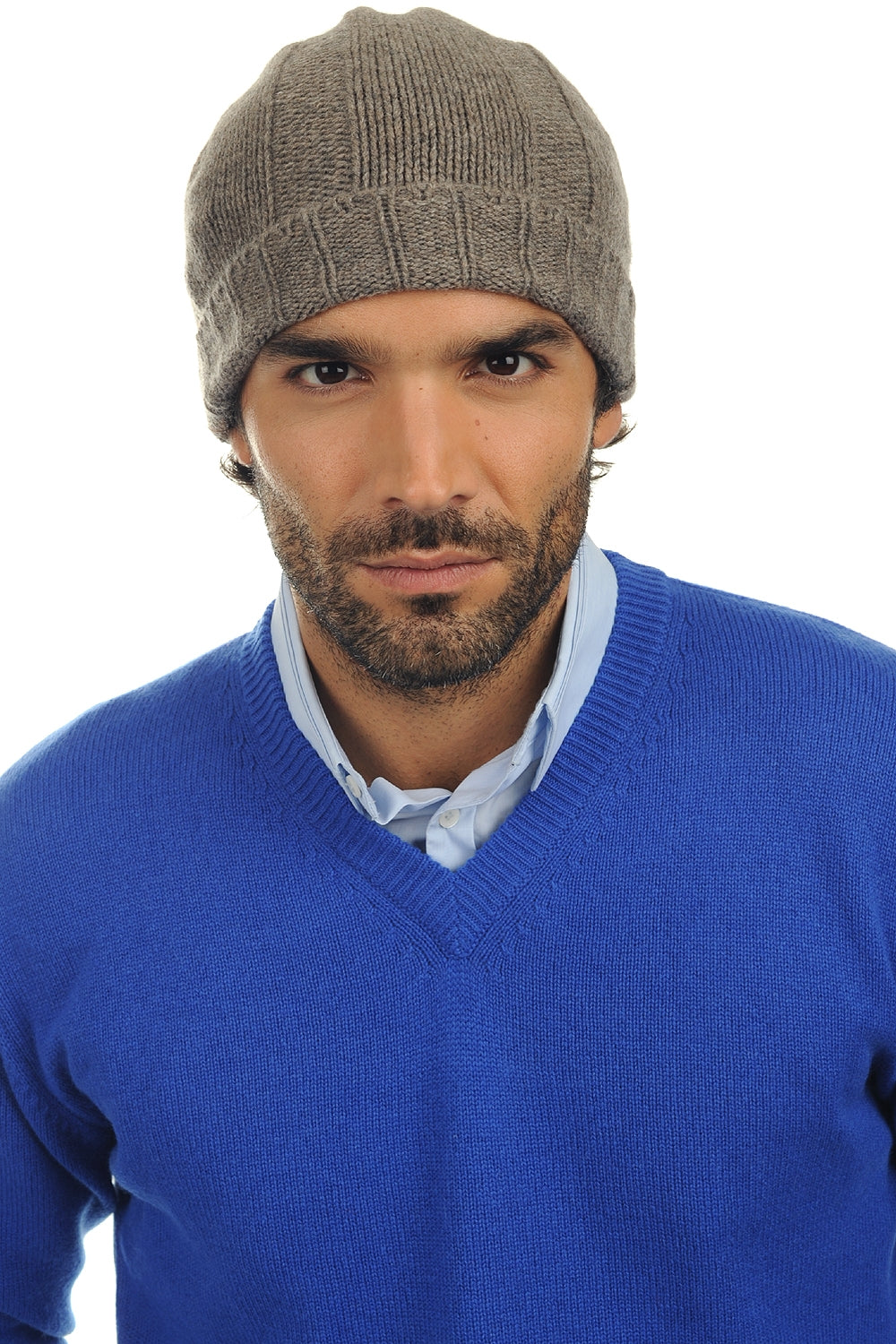Ted in cashmere uomo - marmotta chiné - Mahogany