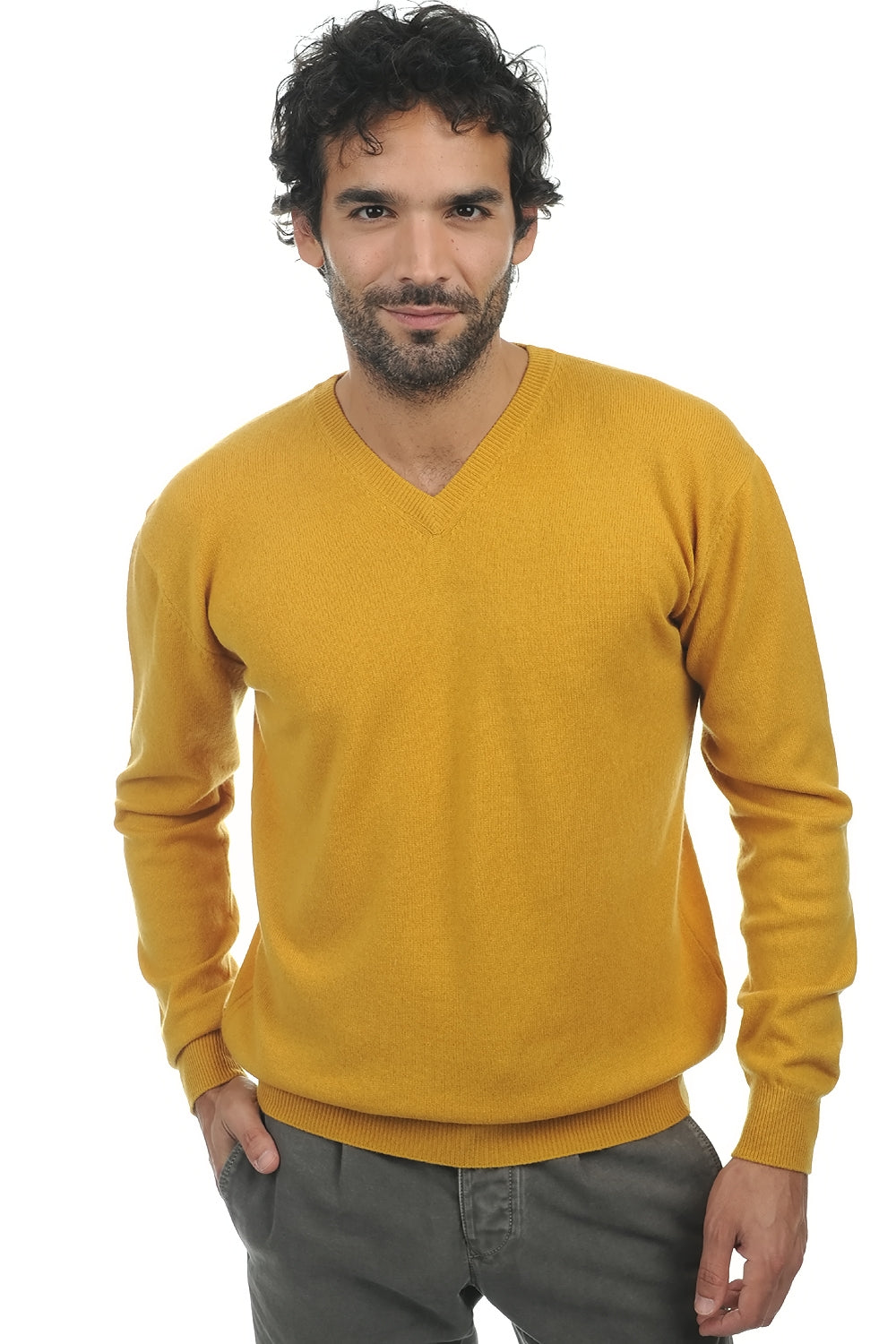 Maddox in cashmere uomo - senape - Mahogany
