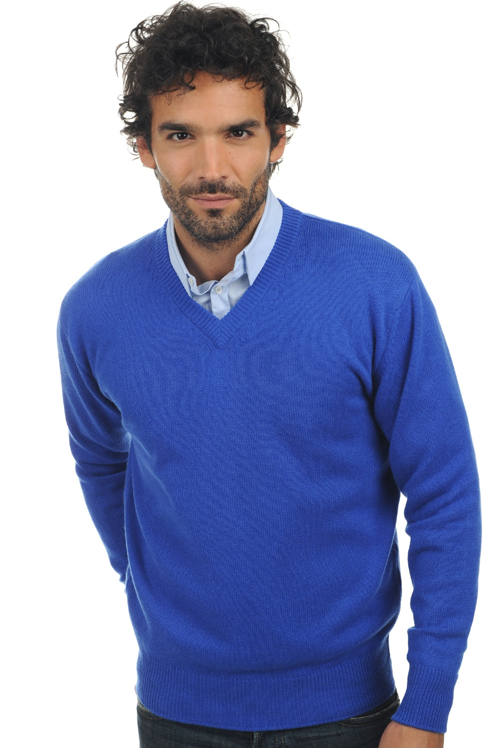 Hippolyte 4F in cashmere uomo - blu lapislazzuli - Mahogany