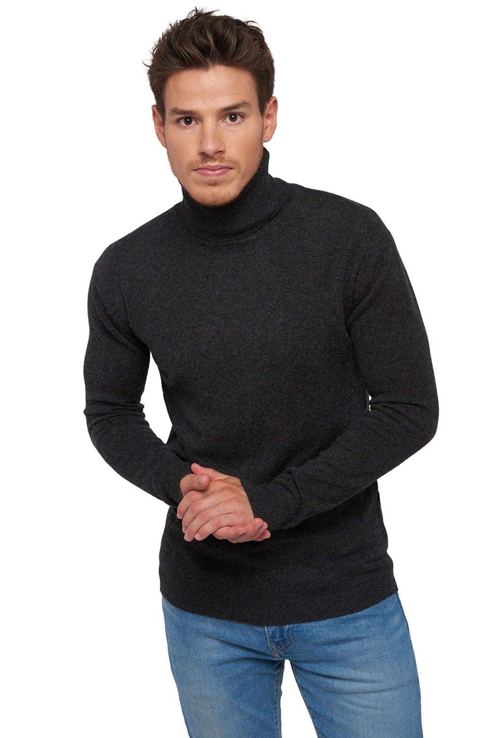 Preston in cashmere uomo - antracite melange - Mahogany