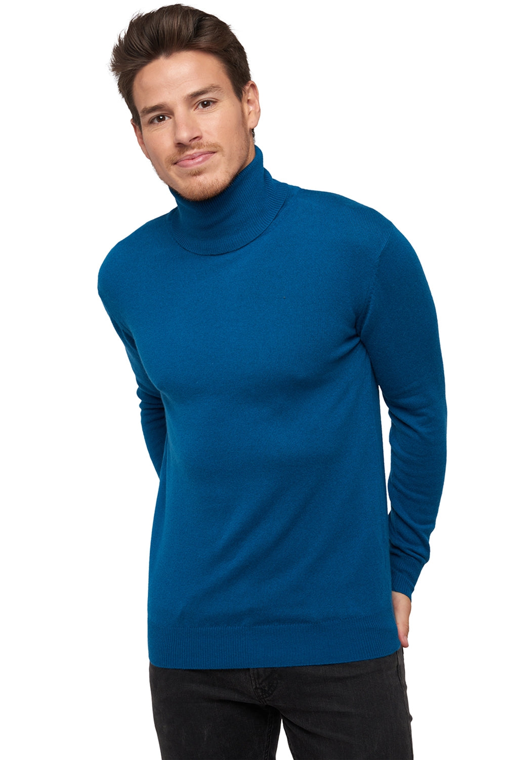Preston in cashmere uomo - blu anatra - Mahogany