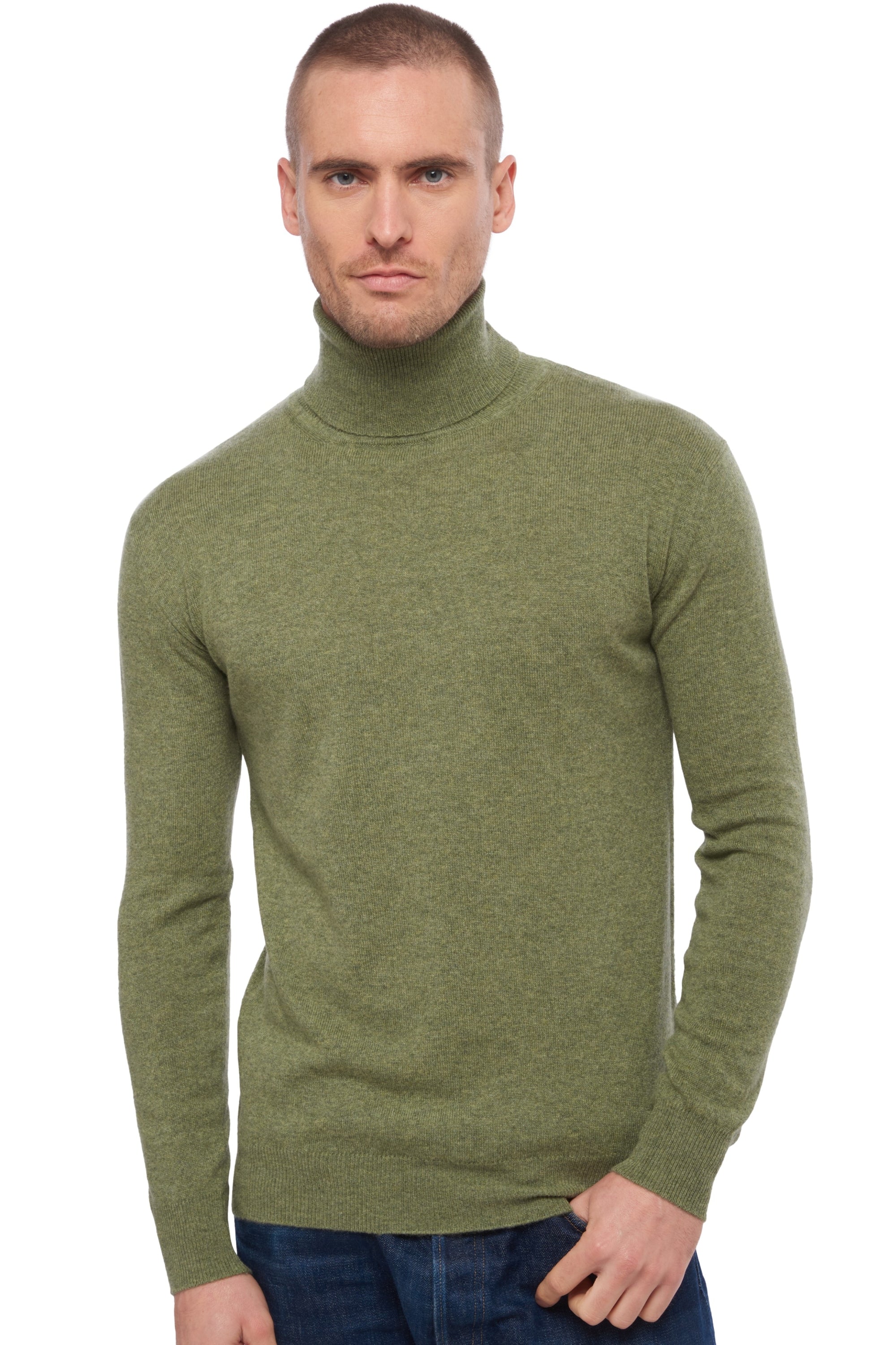 Preston in cashmere uomo - verde chiné - Mahogany