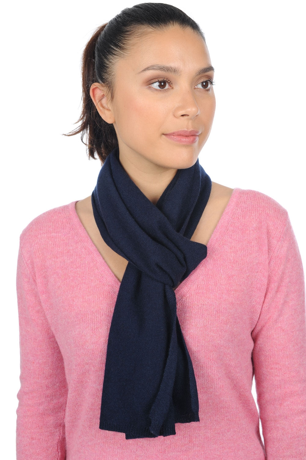 Ozone in cashmere misto - blu marino scuro - Mahogany