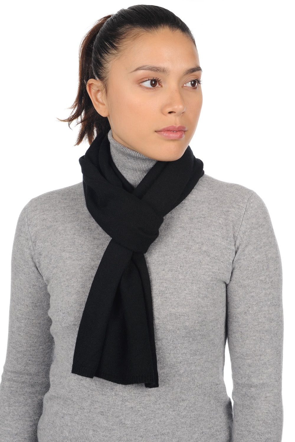 Ozone in cashmere misto - nero - Mahogany