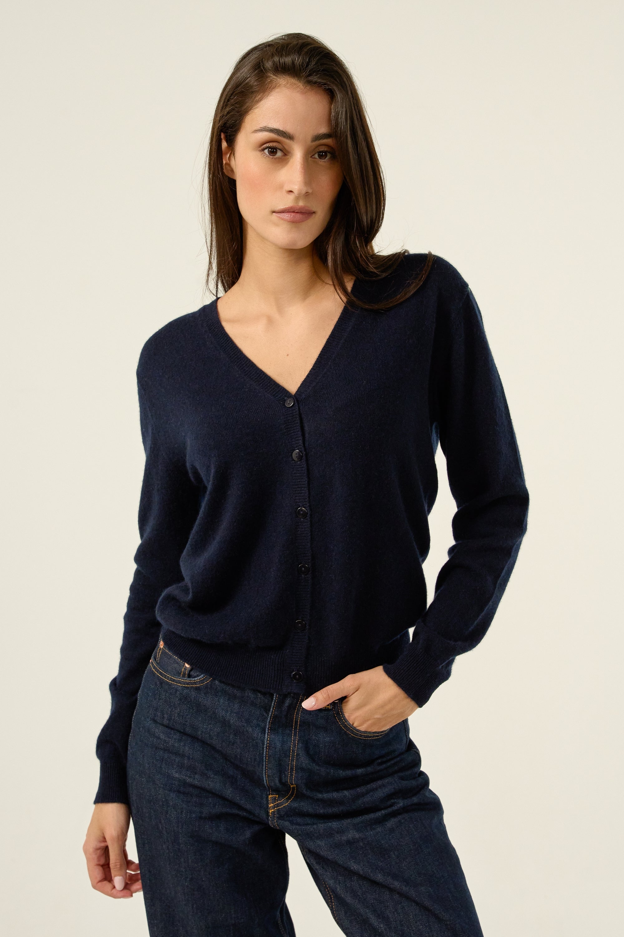 Taline in cashmere donna - blu marino scuro - Mahogany