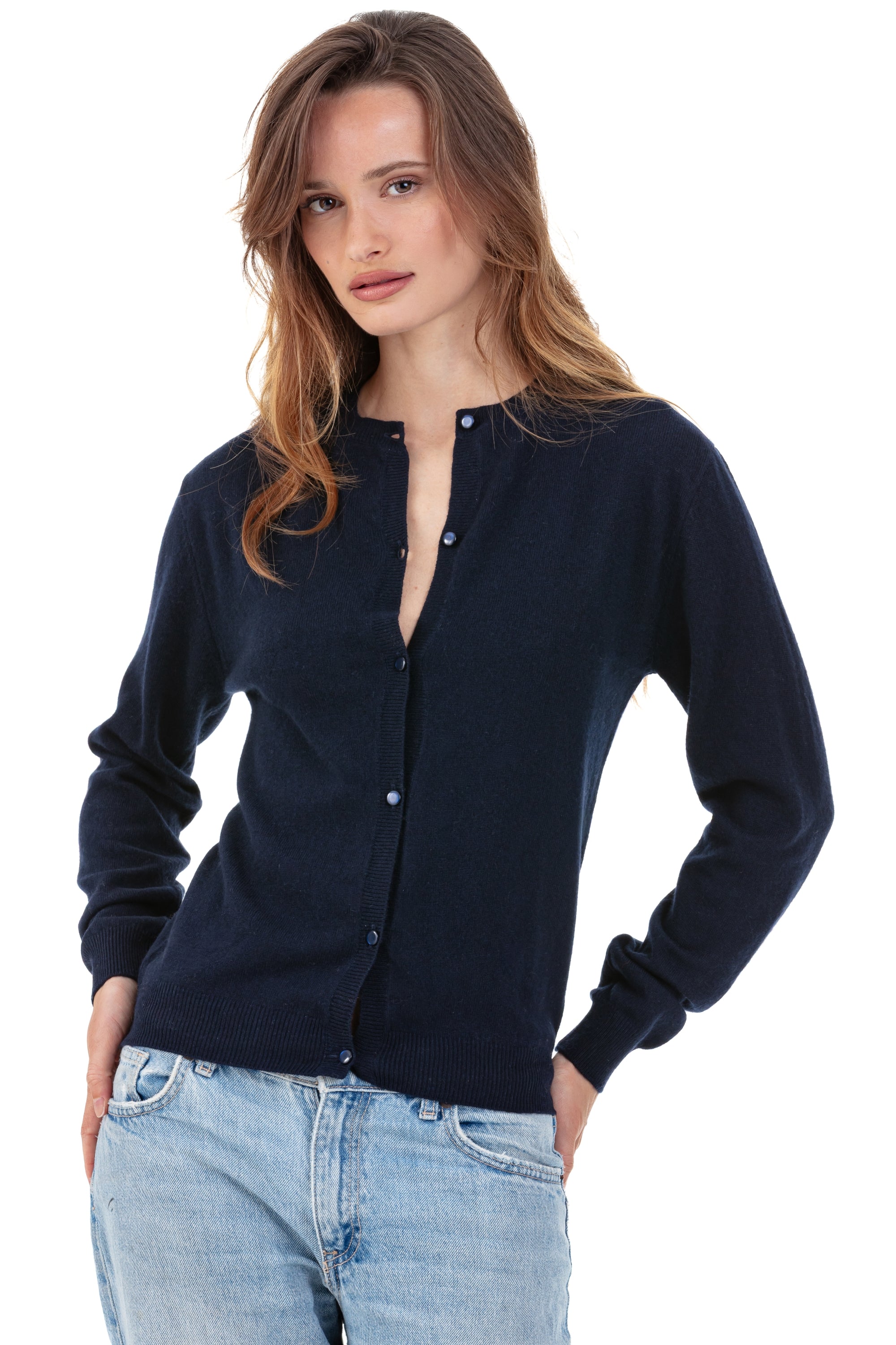 Tyra in cashmere donna - blu marino scuro - Mahogany