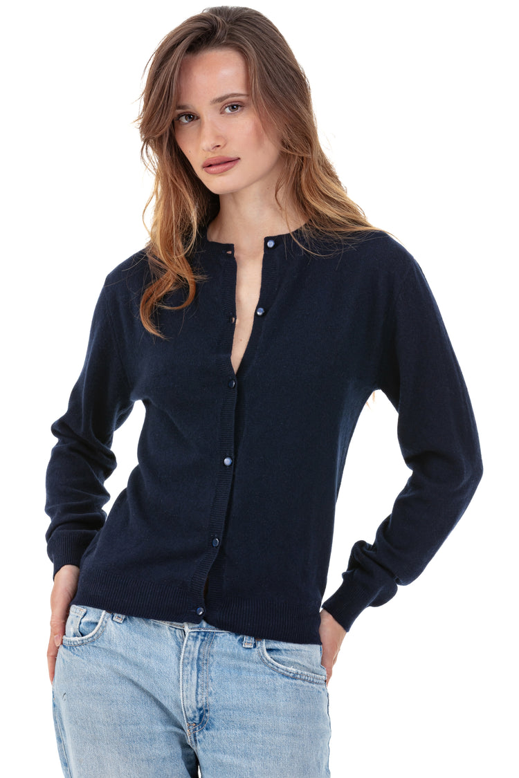 Tyra in cashmere donna - blu marino scuro - Mahogany