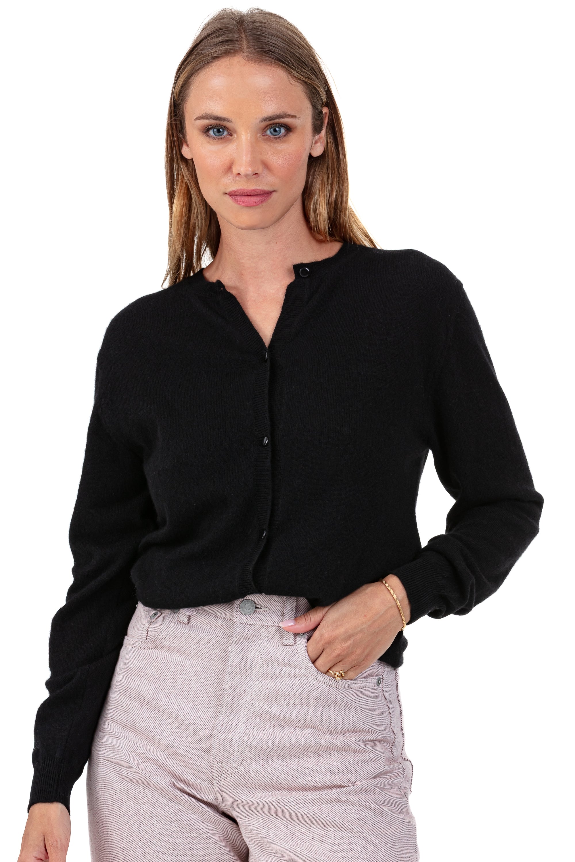 Tyra in cashmere donna - nero - Mahogany