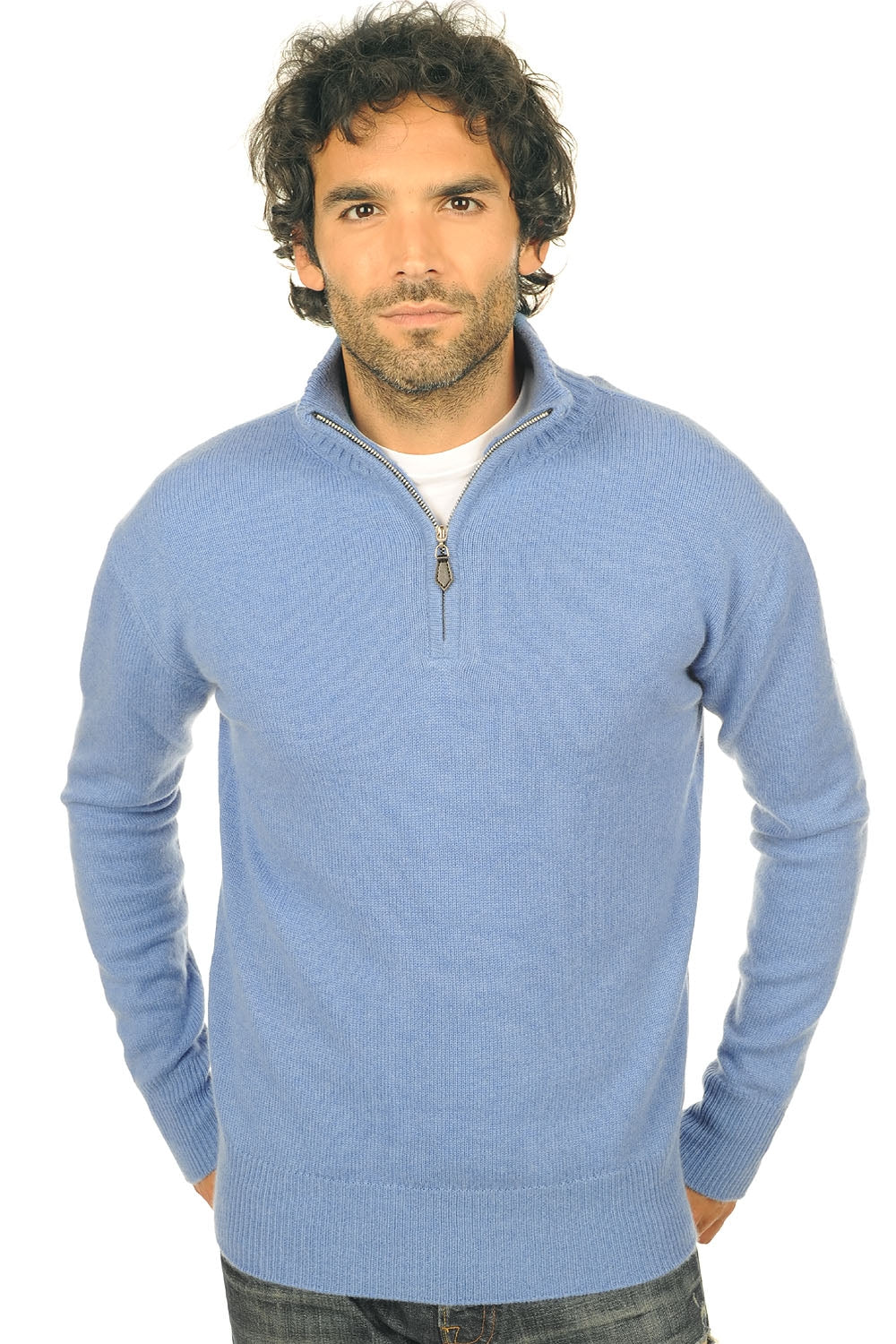 Donovan in cashmere da uomo - blu chiné - Mahogany
