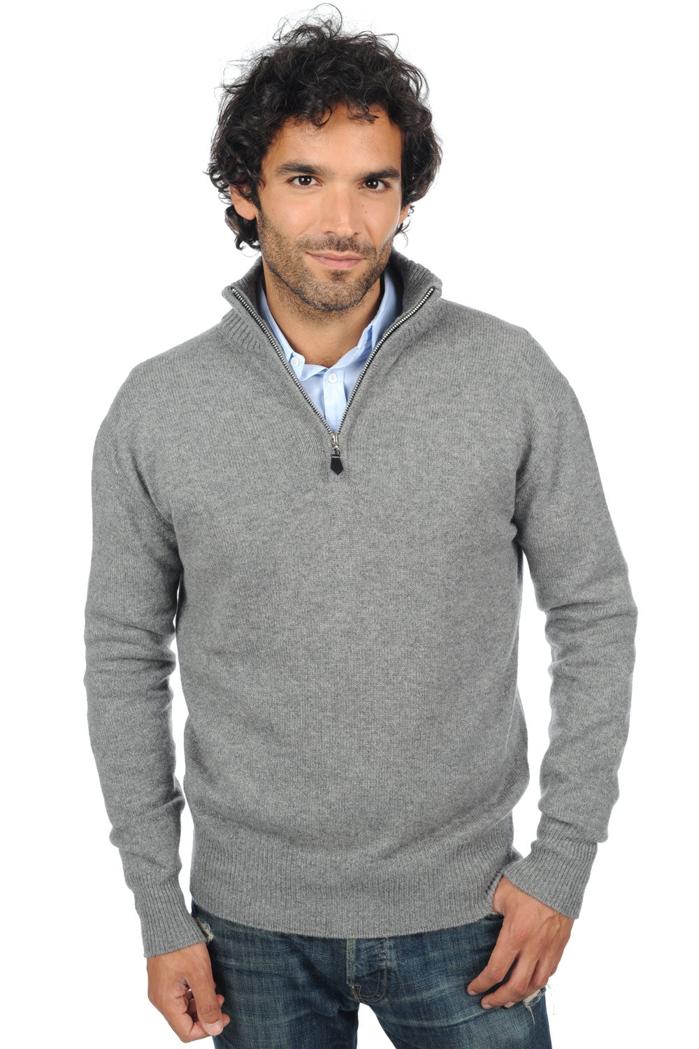 Donovan in cashmere da uomo - grigio chiné - Mahogany