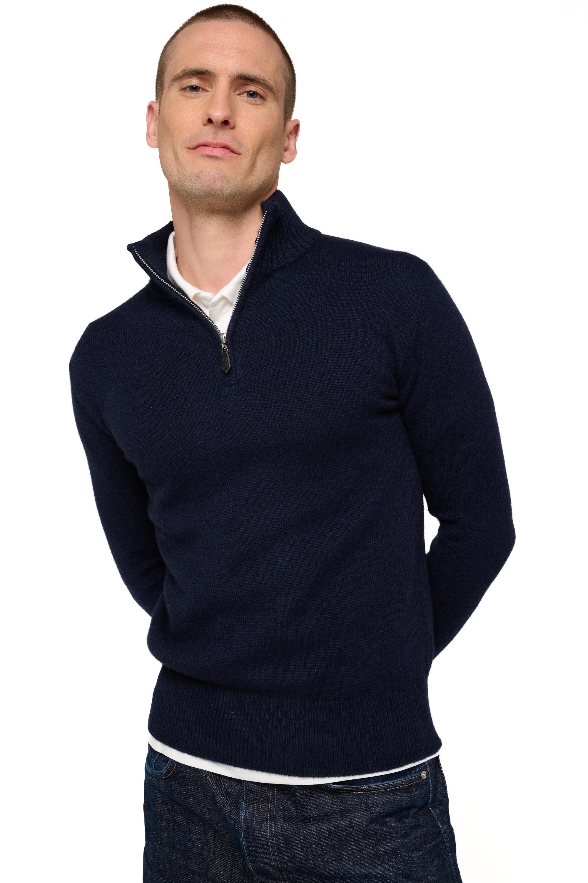 Donovan in cashmere da uomo - blu marino scuro - Mahogany