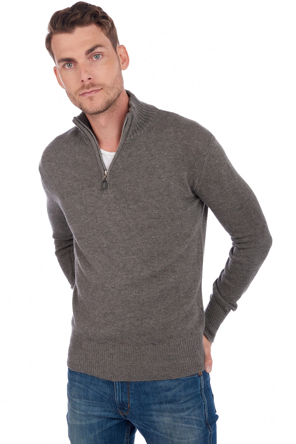 Donovan in cashmere uomo - marmotta melange - Mahogany