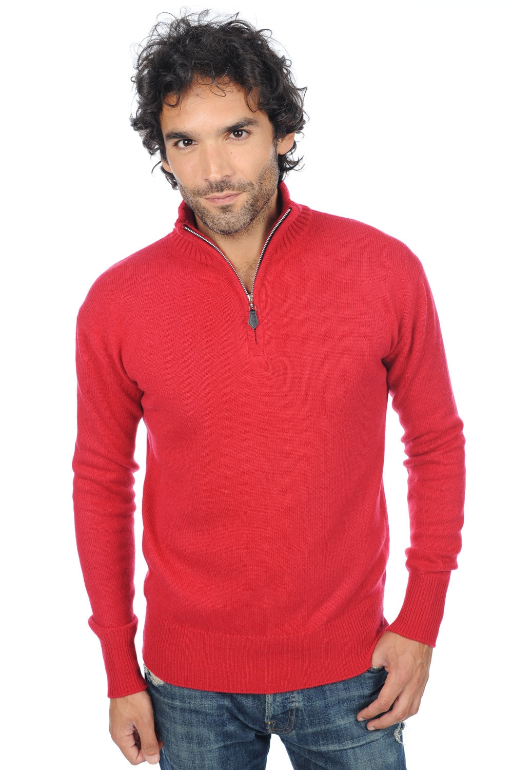Donovan in cashmere uomo - rosso velluto - Mahogany