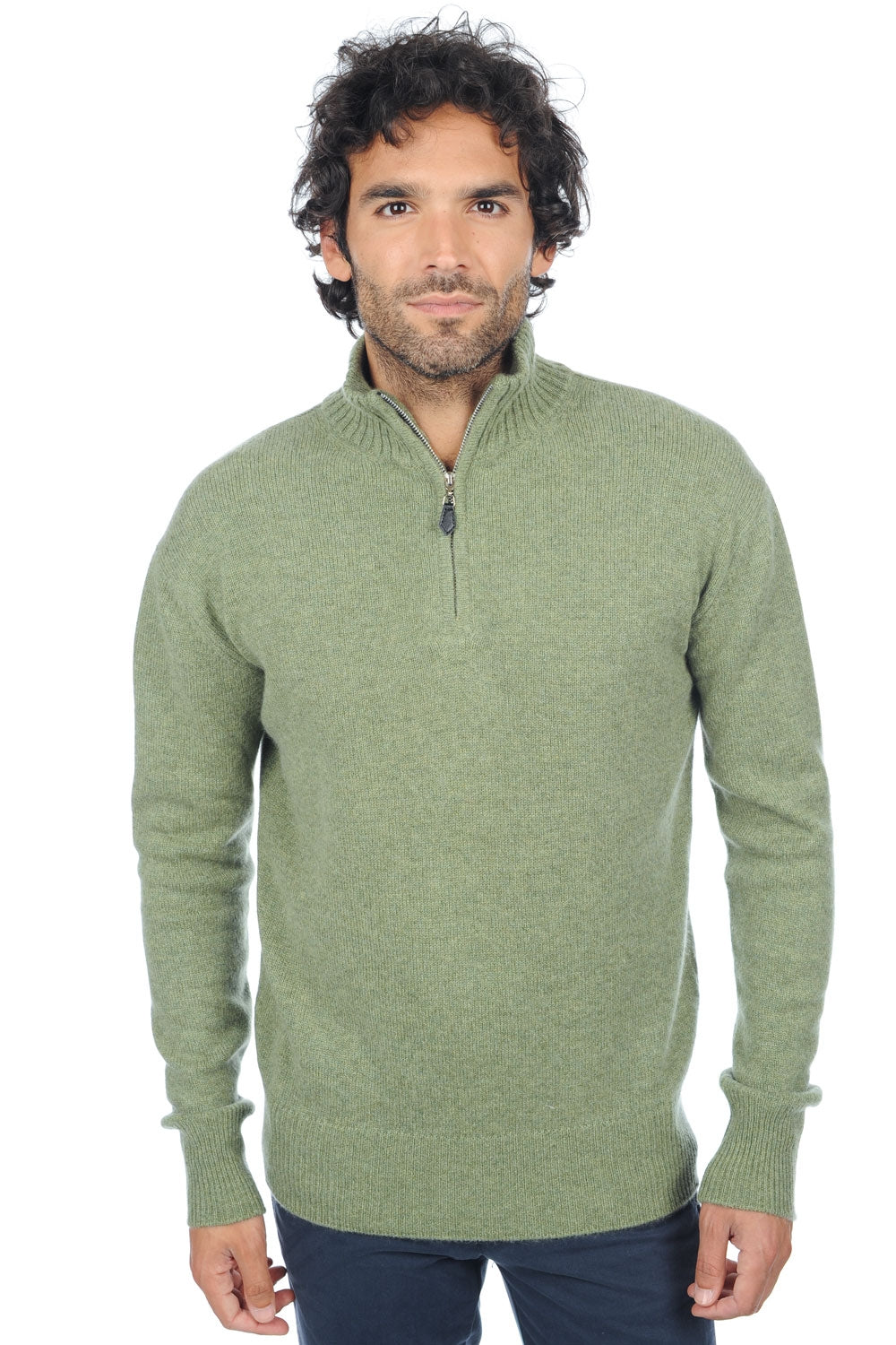 Donovan in cashmere uomo - verde melange - Mahogany
