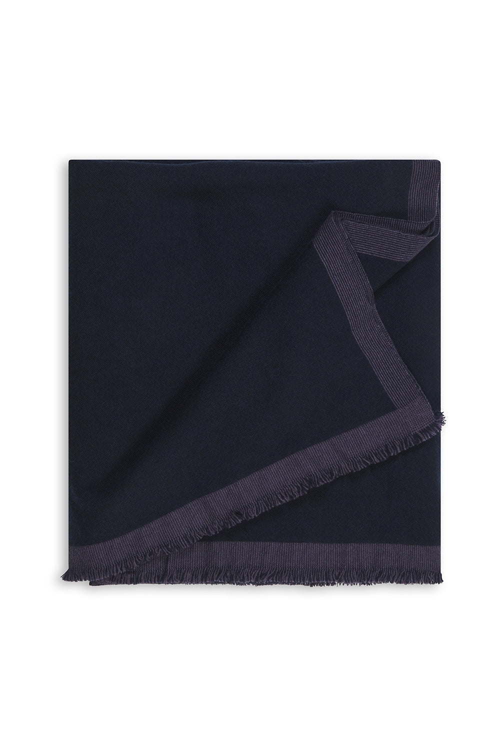 Fougere 130 x 190 in cashmere misto - mora-blu marino scuro - Mahogany