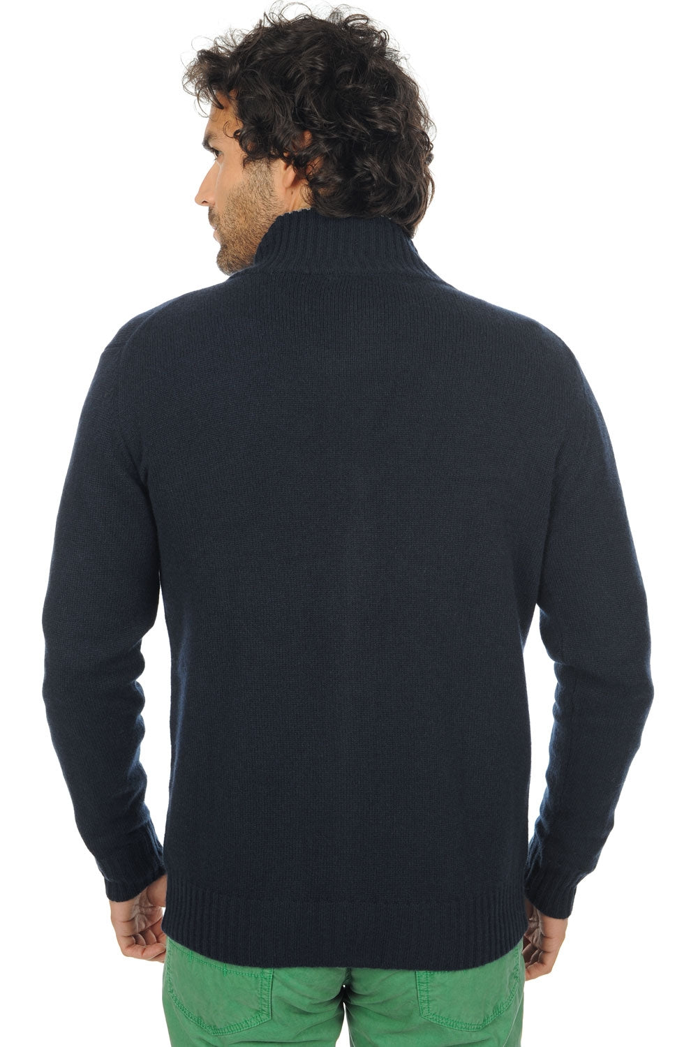 Maxime en cachemire homme - Vue 1 - marine foncé-flanelle chiné - Mahogany