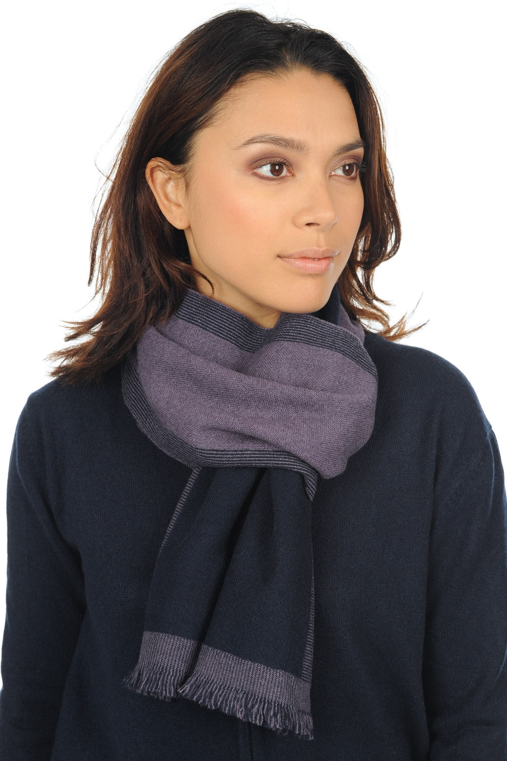 Tonnerre in cashmere misto - mora-blu marino scuro - Mahogany