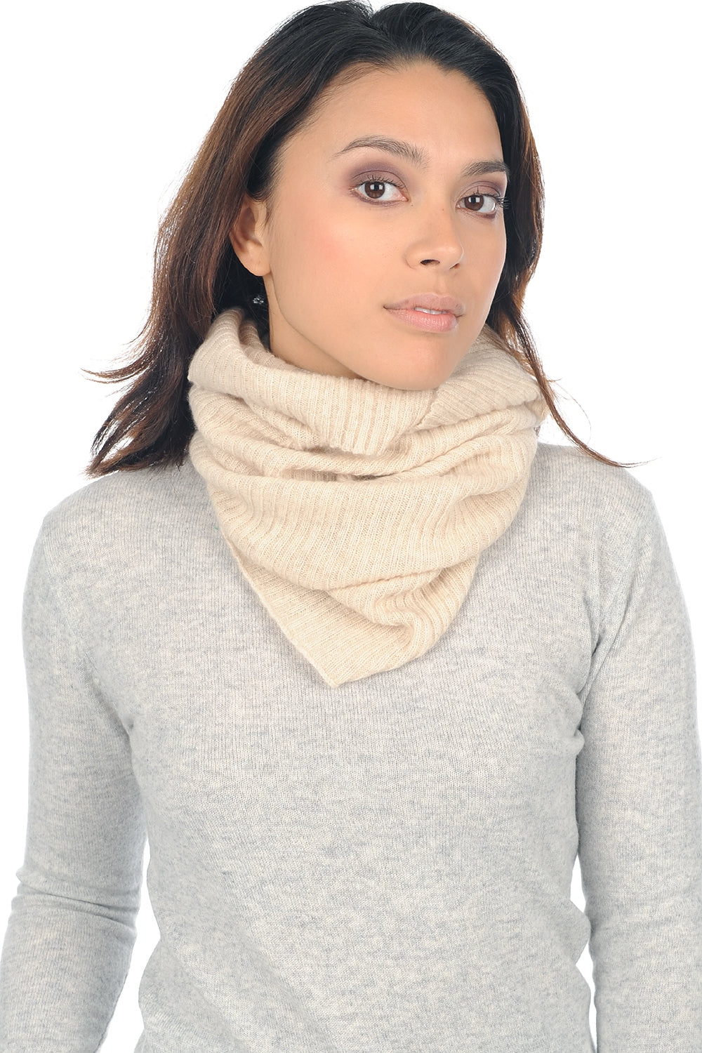Sciarpa in cashmere, 100% Cashmere, donna, normale / 2 e 4 fili, maglia alleggerita, Mahogany