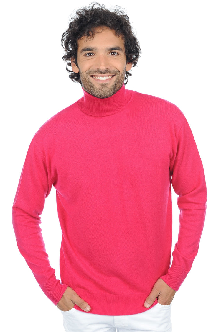 Maglione in cashmere, 100% Cashmere, uomo, collo a dolcevita, taglio dritto, maniche lunghe, fine, , Mahogany