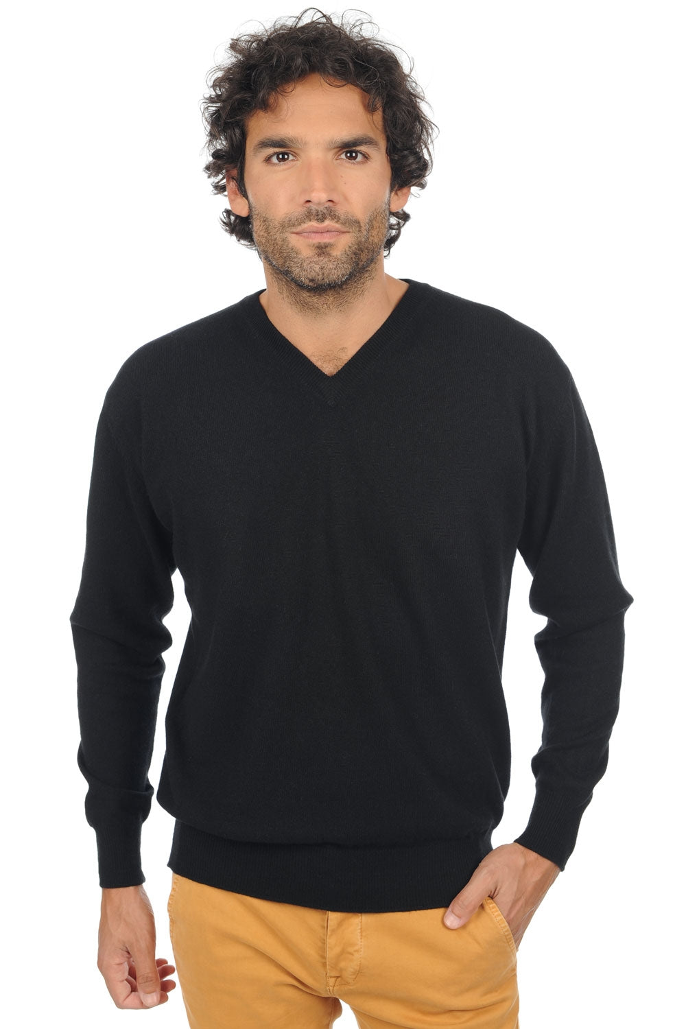 Gaspard Premium in cashmere uomo - black - Mahogany