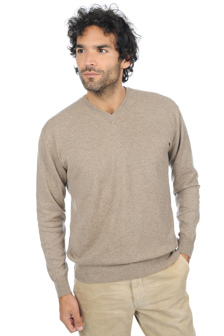 Gaspard Premium in cashmere uomo - dolma natural - Mahogany