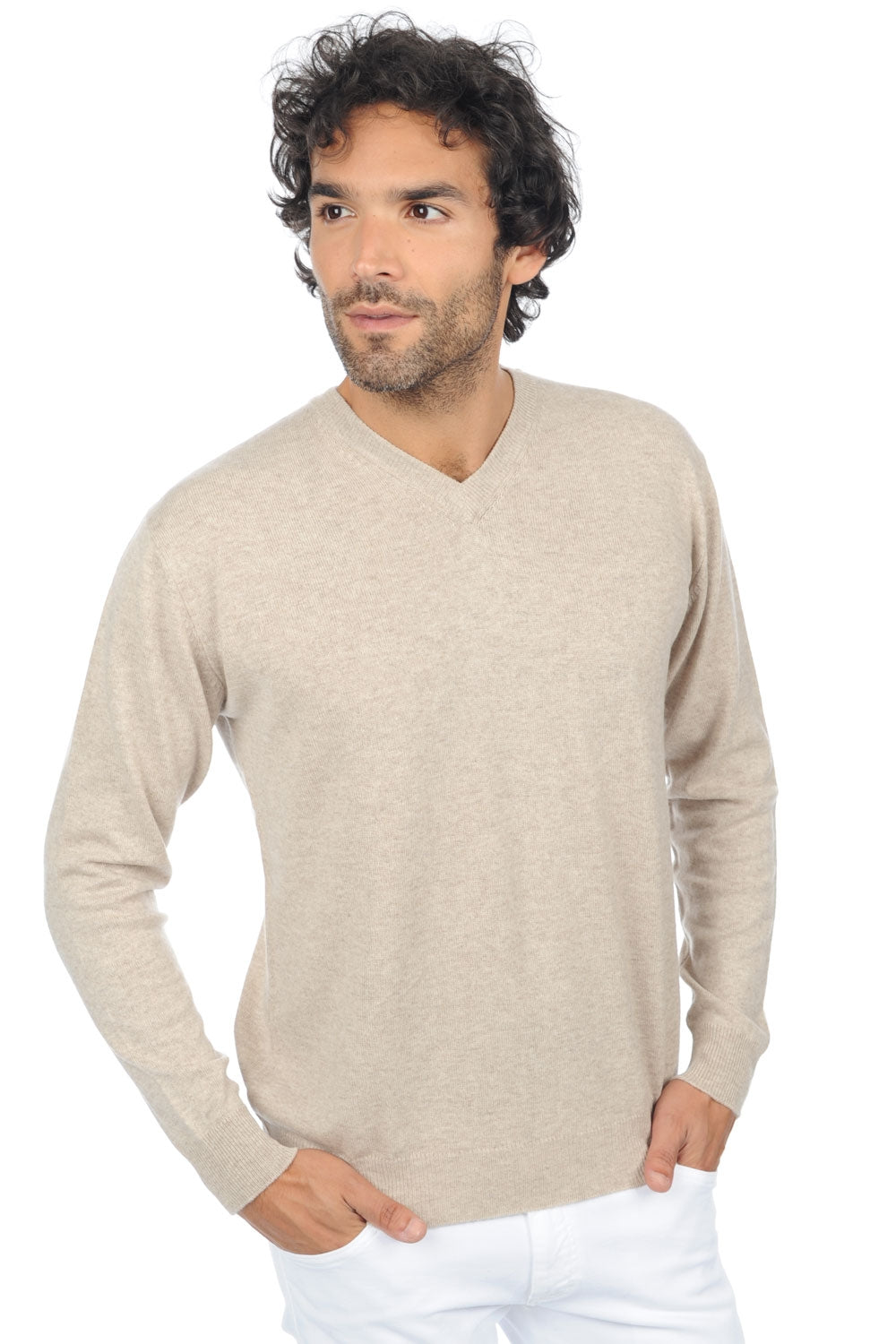 Gaspard Premium in cashmere uomo - pema natural - Mahogany