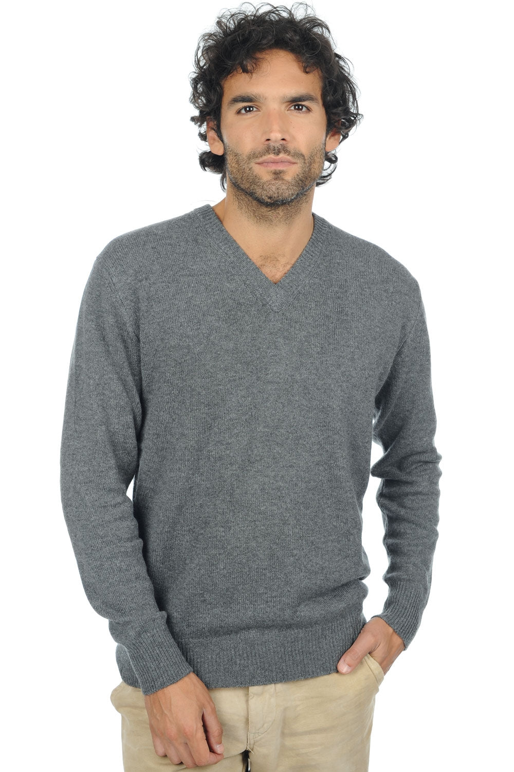 Hippolyte 4F Premium in cashmere uomo - premium graphite - Mahogany