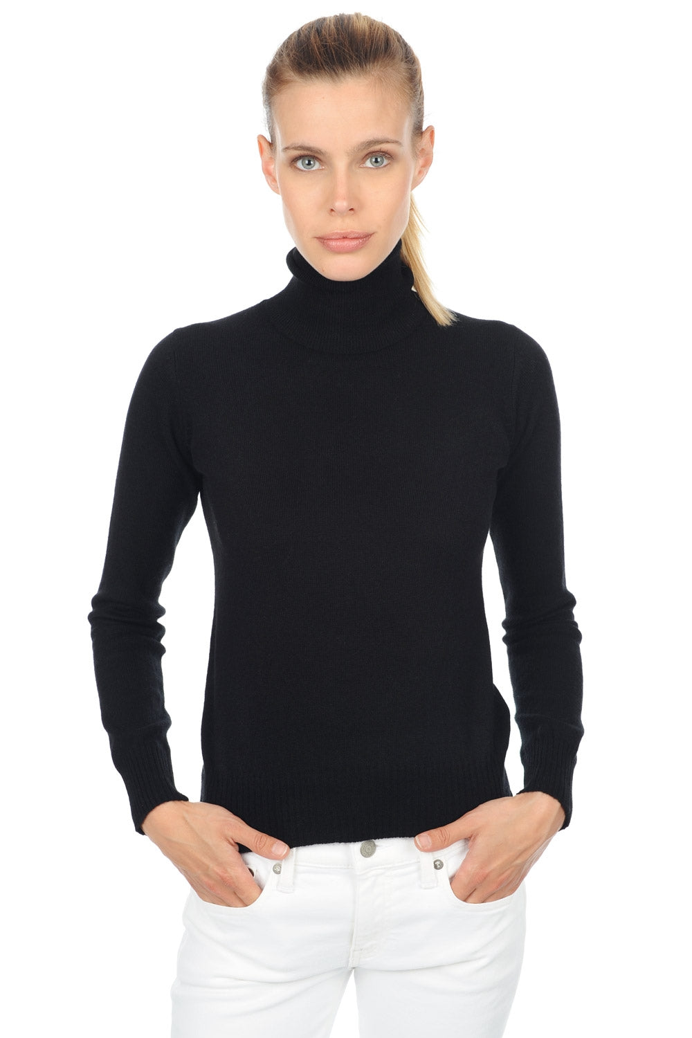 Lili Premium in cashmere donna - black - Mahogany