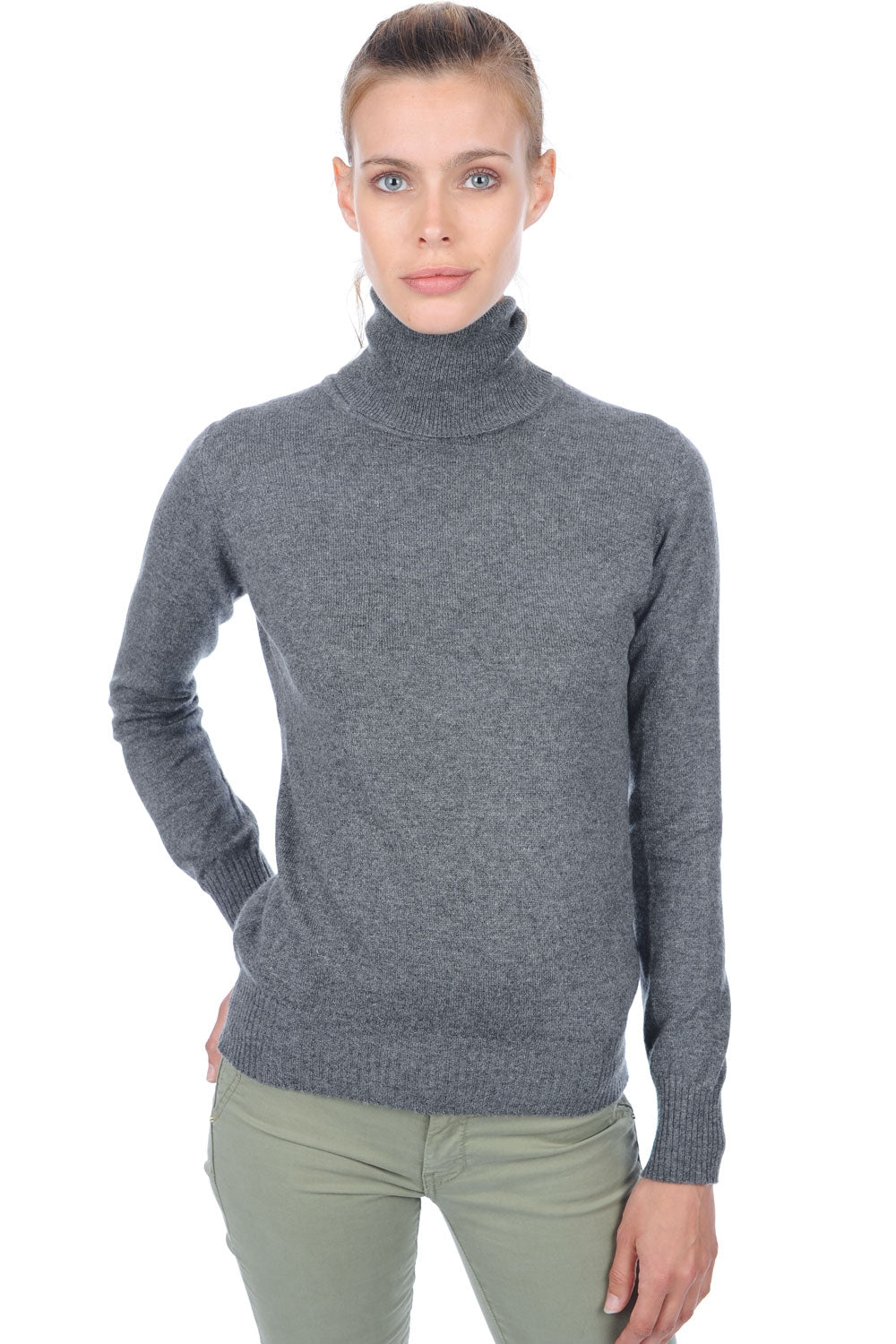Lili Premium in cashmere donna - premium graphite - Mahogany