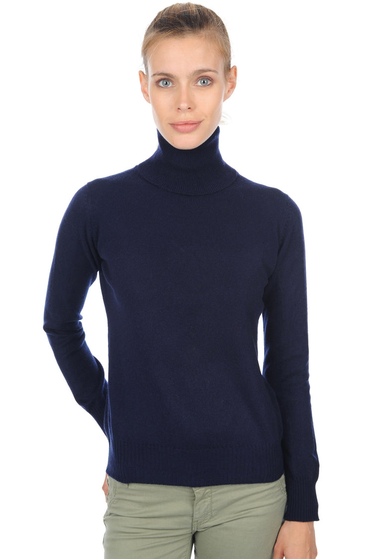 Lili Premium in cashmere donna - premium navy - Mahogany