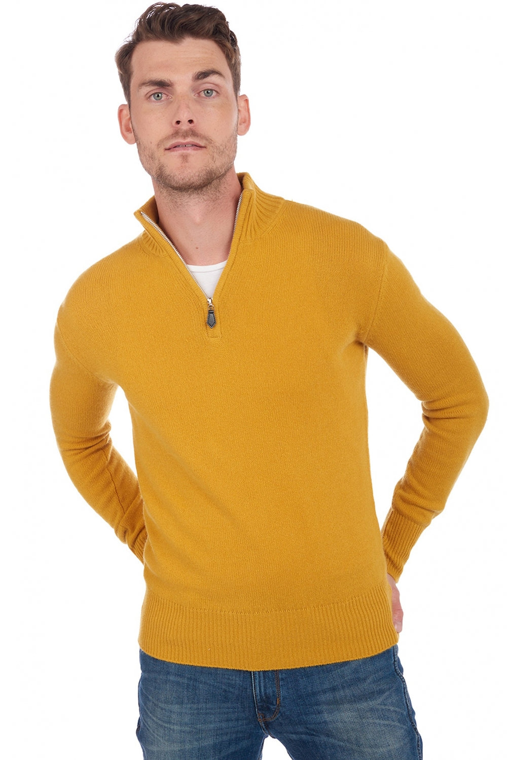 Donovan in cashmere uomo - senape - Mahogany