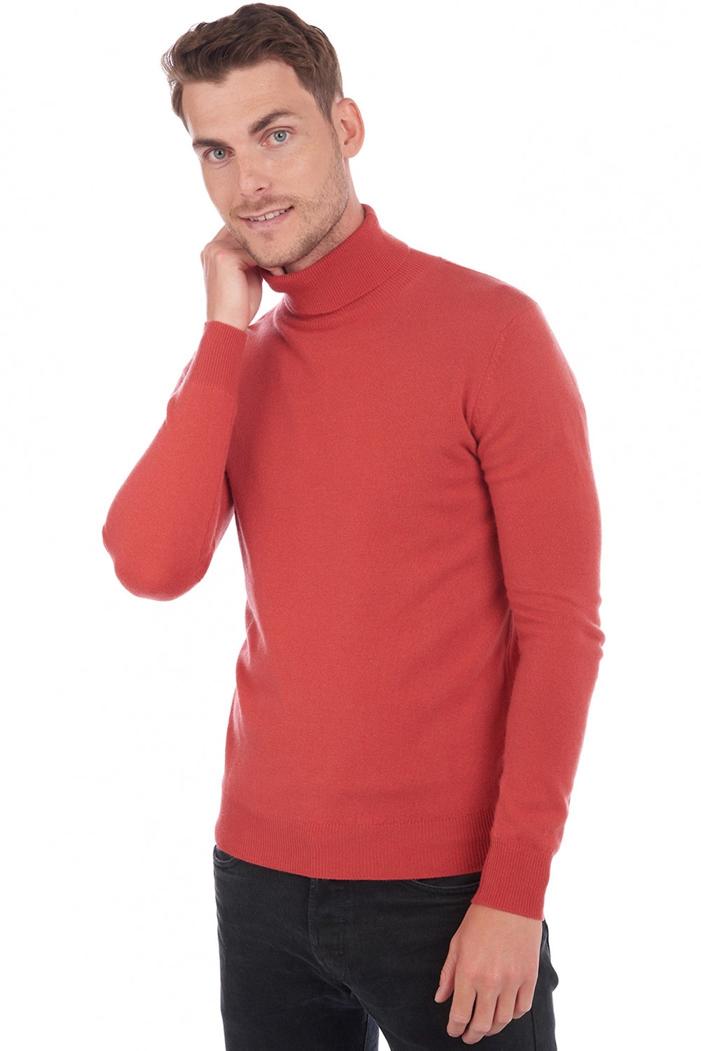 Tarry in cashmere uomo - quite coral - Mahogany