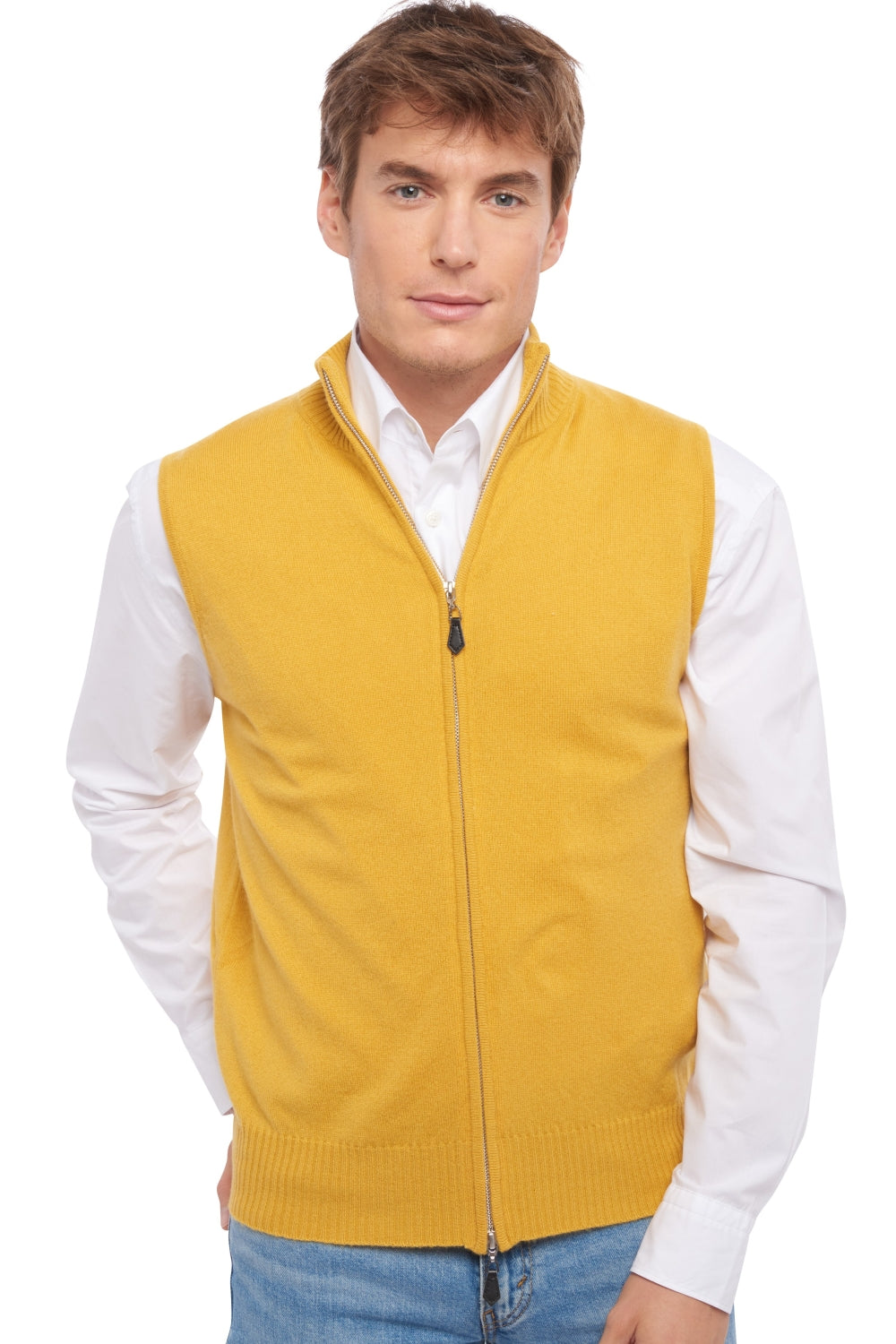 Dali in cashmere uomo - senape - Mahogany