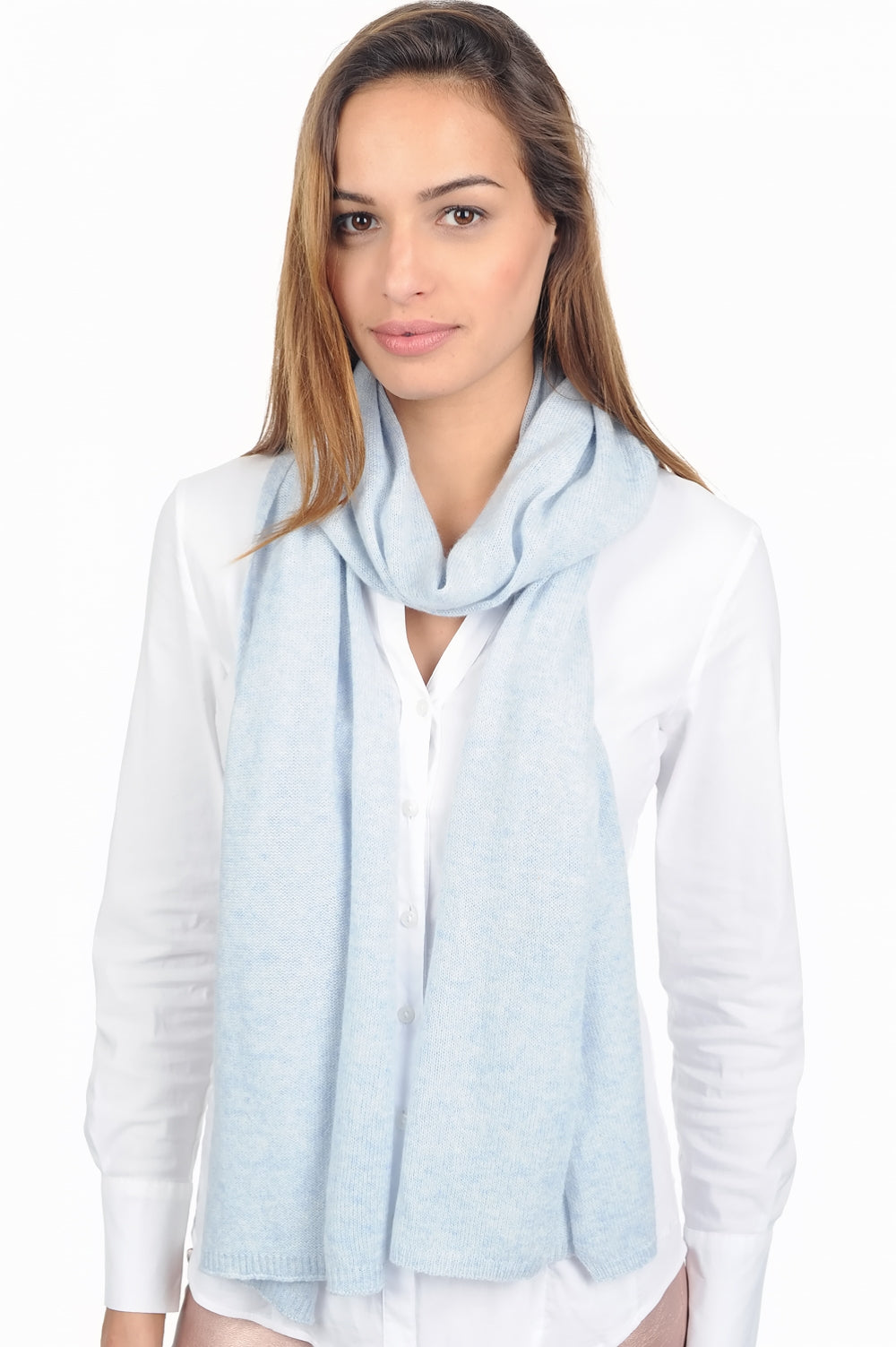 Sciarpa in cashmere, 100% Cashmere, misto, fine, , Mahogany