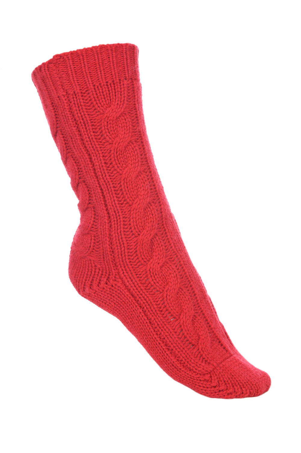 Pedibus in cashmere misto - rosso velluto - Mahogany